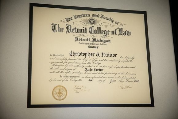 Christopher J. Trainor — Juris Doctor, Detroit College of Law, 1968