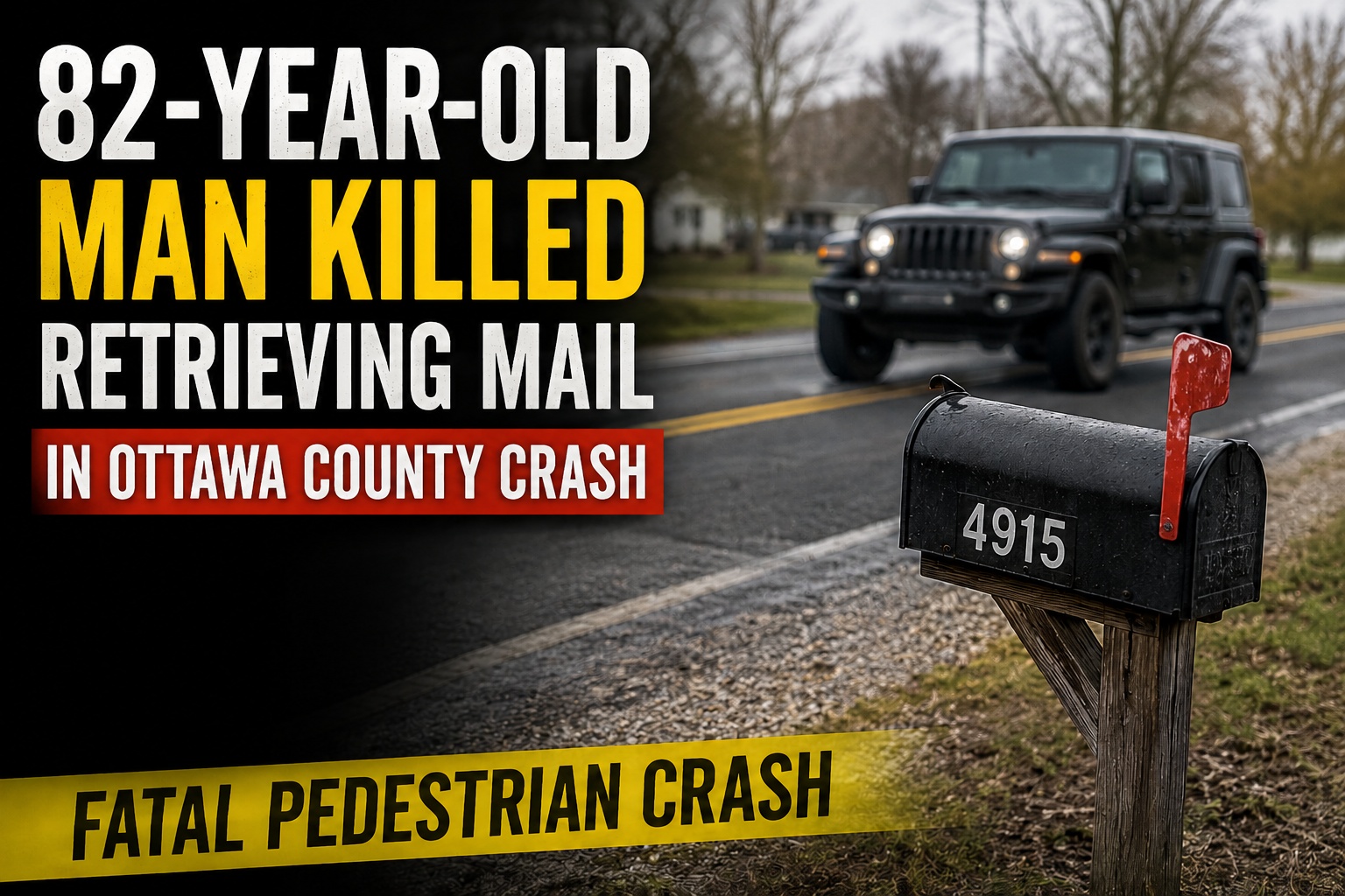 82-Year-Old Man Killed While Retrieving Mail in Ottawa County Crash