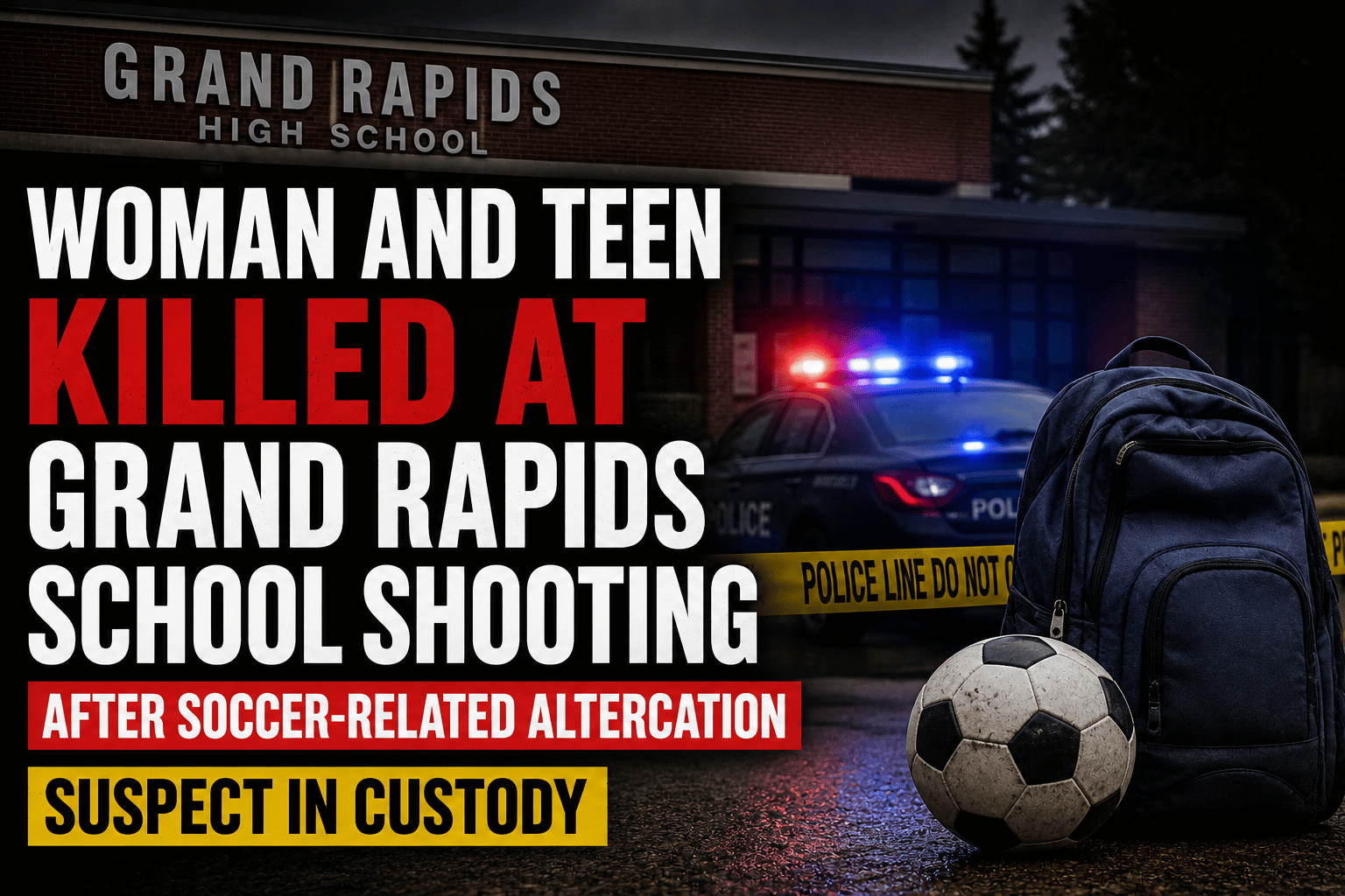 Woman and Teen Killed at Grand Rapids School Shooting After Soccer-Related Altercation; Suspect in Custody