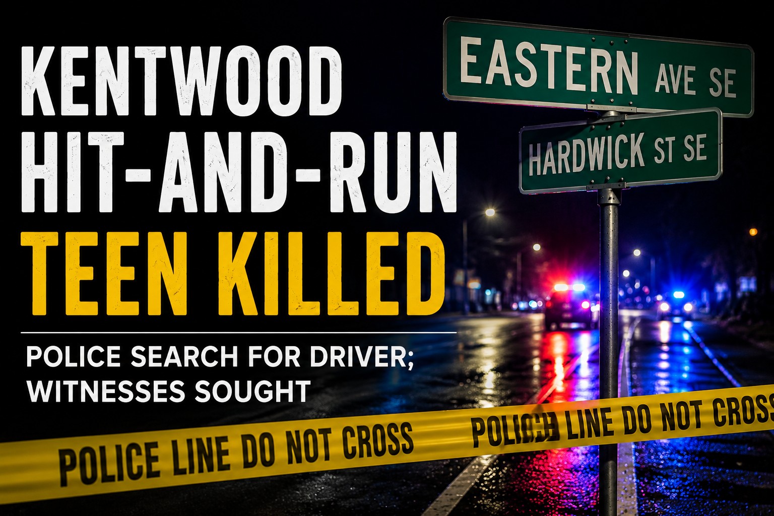 Kentwood Hit-and-Run Crash Leaves Teen Dead in Ongoing Police Investigation