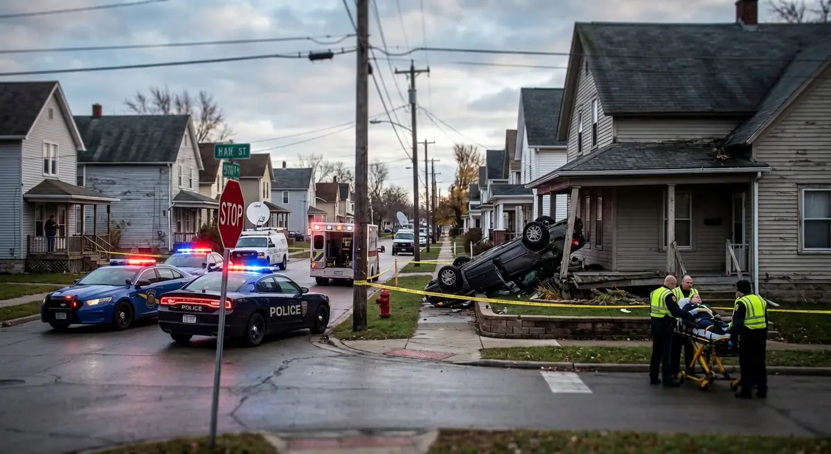 Saginaw Fleeing Suspect Crash Injures Two Police Officers