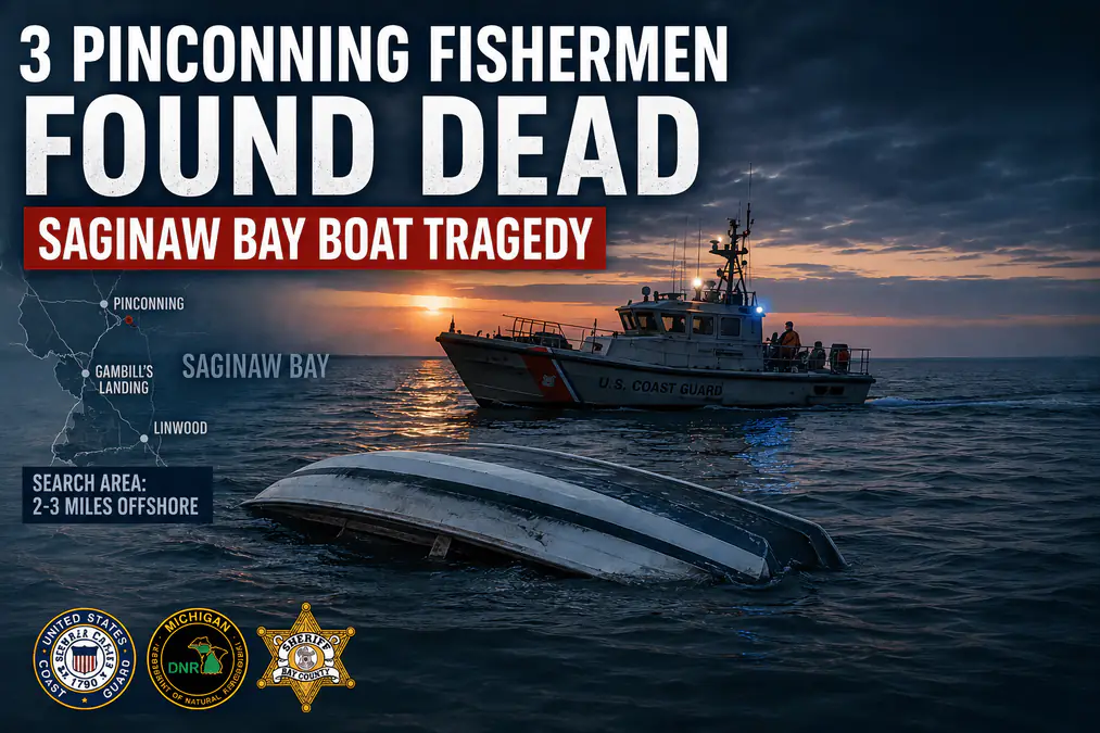 Three Pinconning Fishermen Found Dead After Saginaw Bay Search