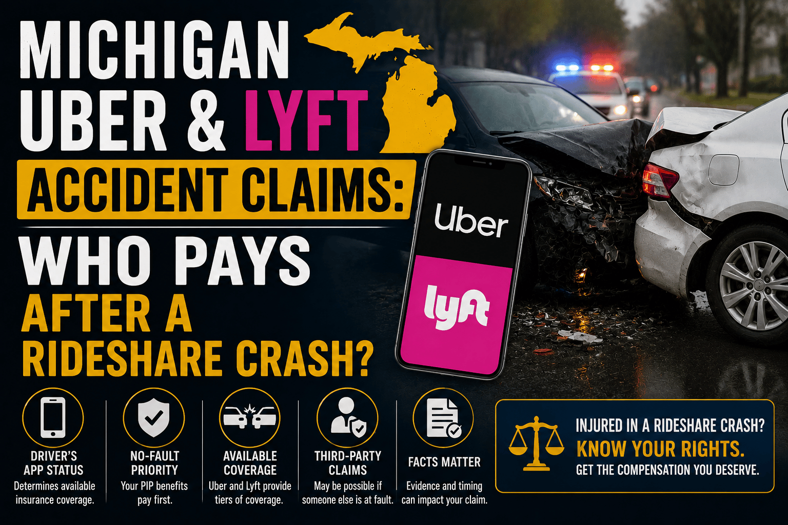 Michigan Uber and Lyft Accident Claims: Who Pays After a Crash?