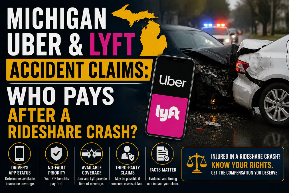 Michigan Uber and Lyft Accident Claims: Who Pays After a Crash?