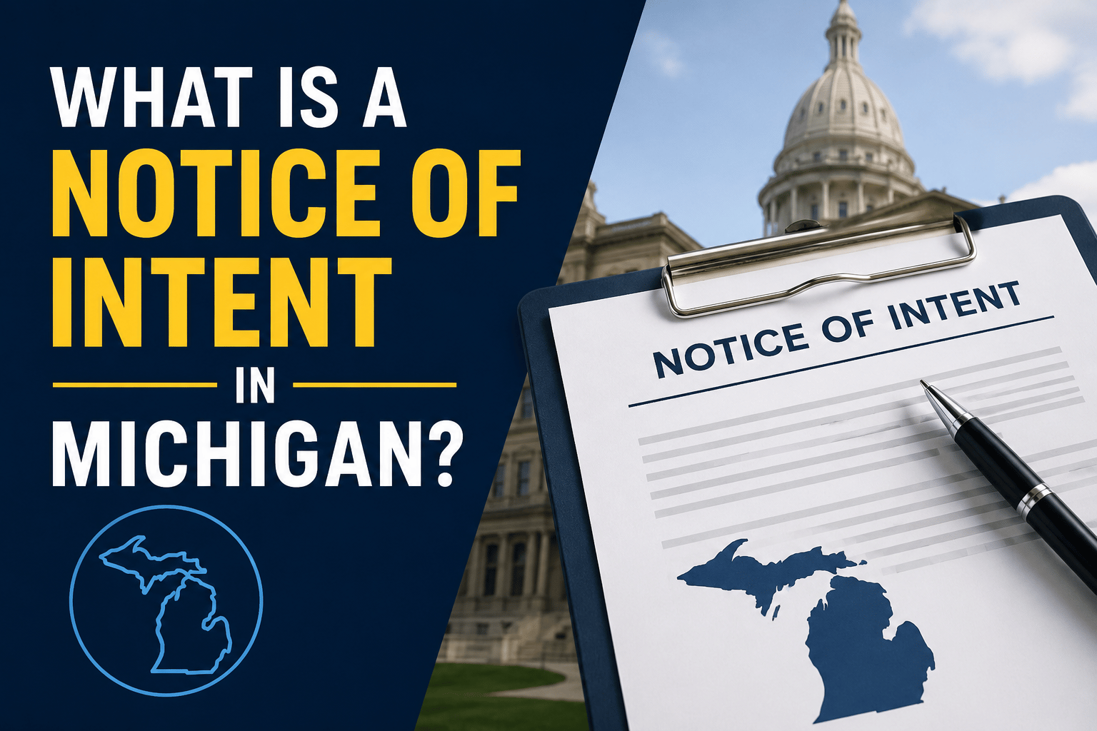 What Is a Notice of Intent in Michigan Injury Lawsuits?