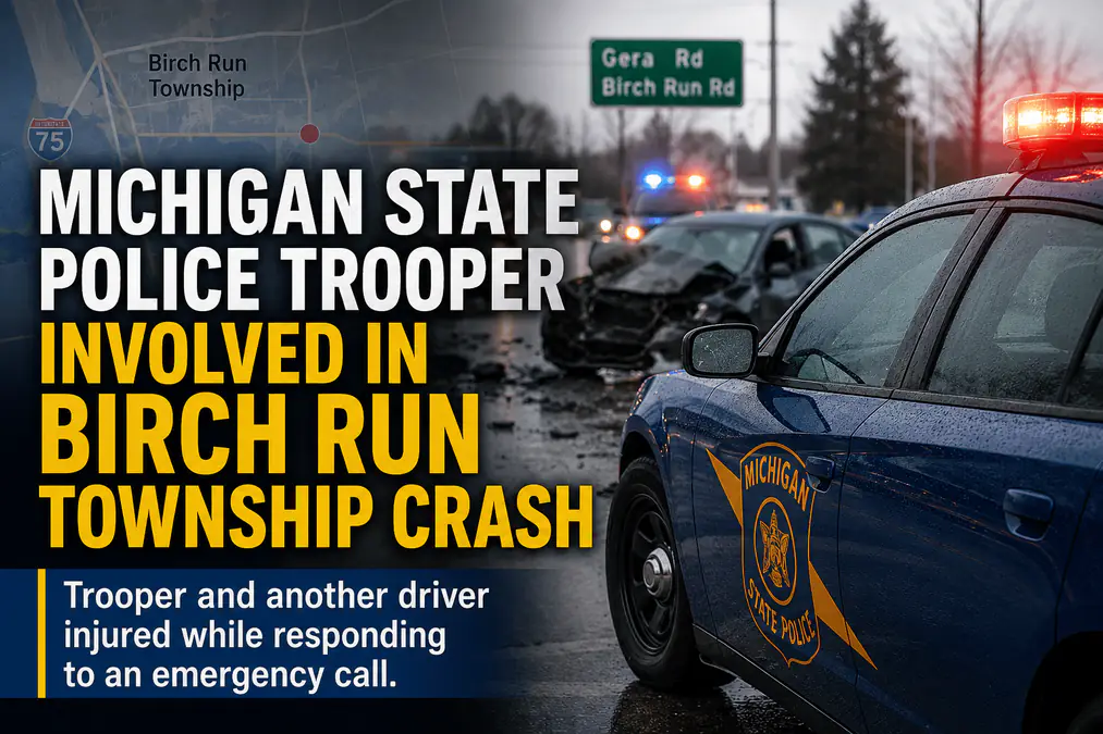 Michigan State Police Trooper Injured in Birch Run Crash
