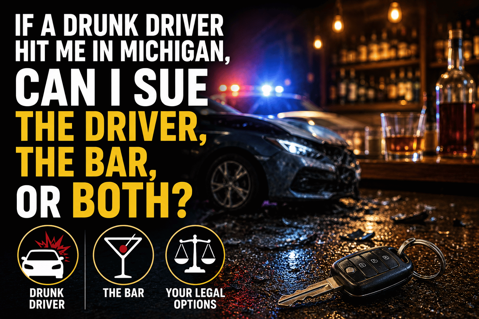Can You Sue a Bar or Drunk Driver After a Michigan Drunk Driving Crash?