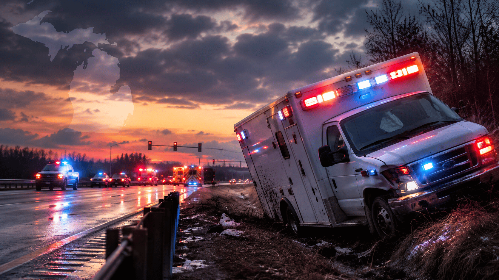 Two Michigan Ambulance Crashes Reported During Emergency Runs