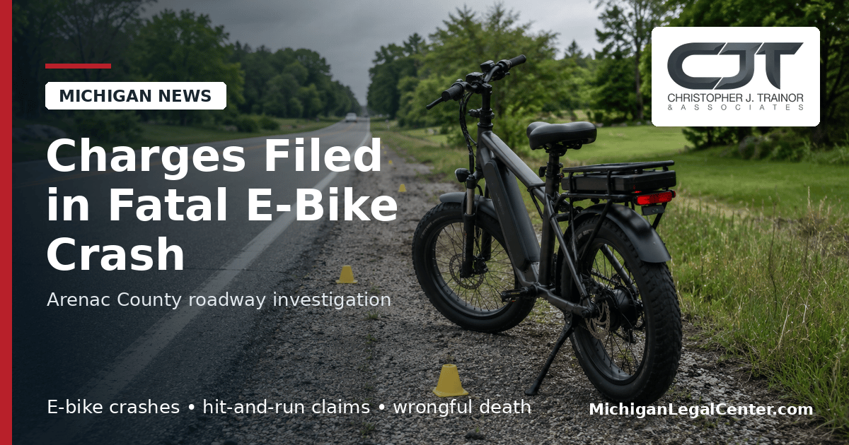 Charges filed for death of e-bike rider Dana Quigley in Arenac County