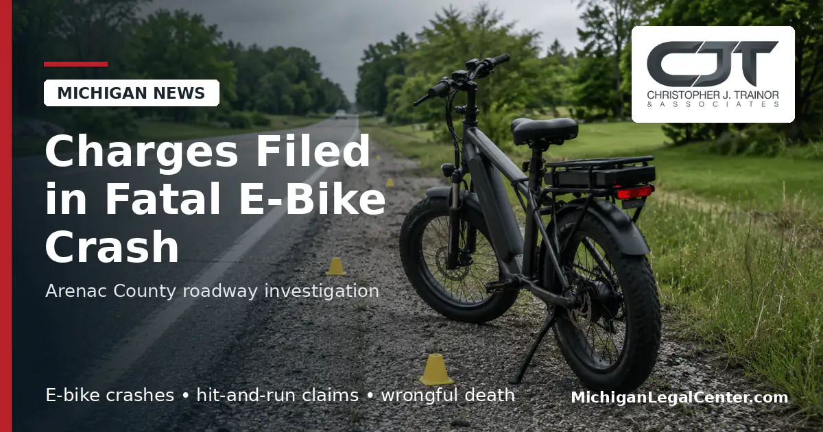 Charges filed for death of e-bike rider Dana Quigley in Arenac County