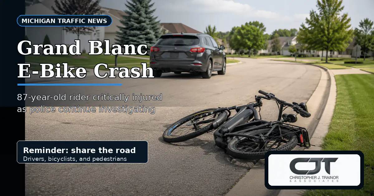 Grand Blanc e-bike rider dies after crash with vehicle