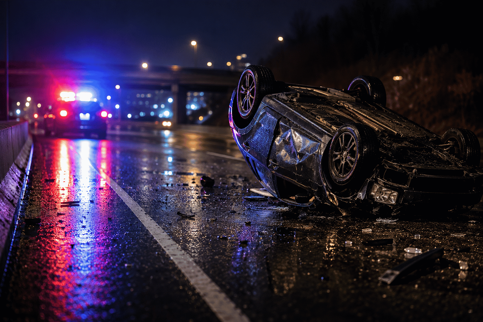 Driver thrown from car during rollover crash in Grand Rapids
