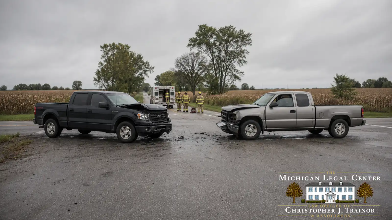 Jaws of life used to save passenger after collision between two pickups