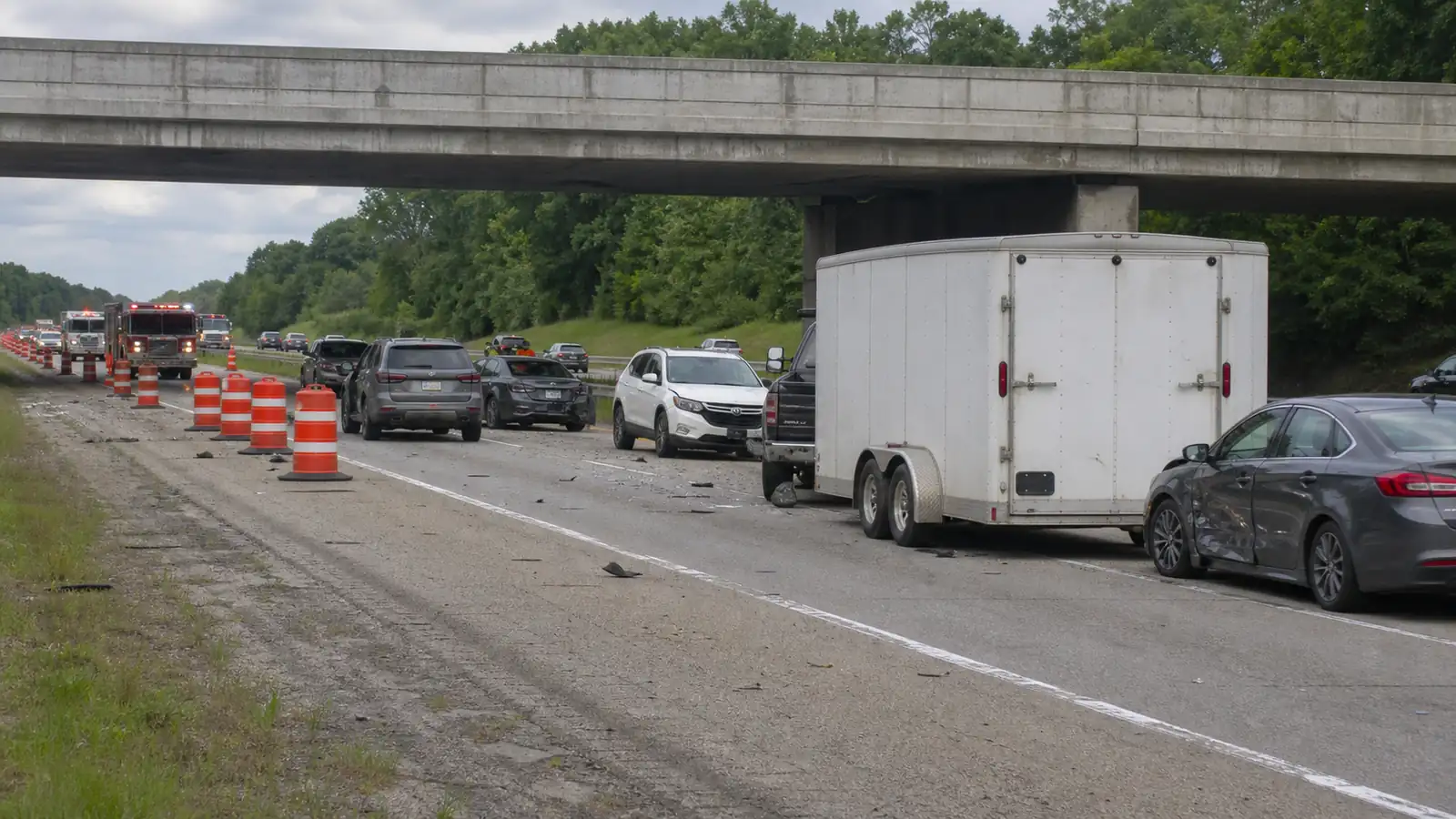 Two hospitalized after five vehicle crash on I-96 near Coopersville