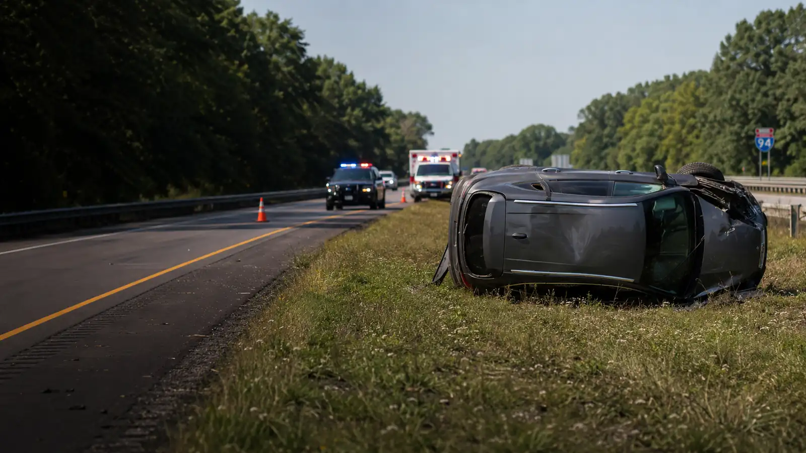 Two Kimball Township residents injured in I-94 rollover near Fred Moore Highway