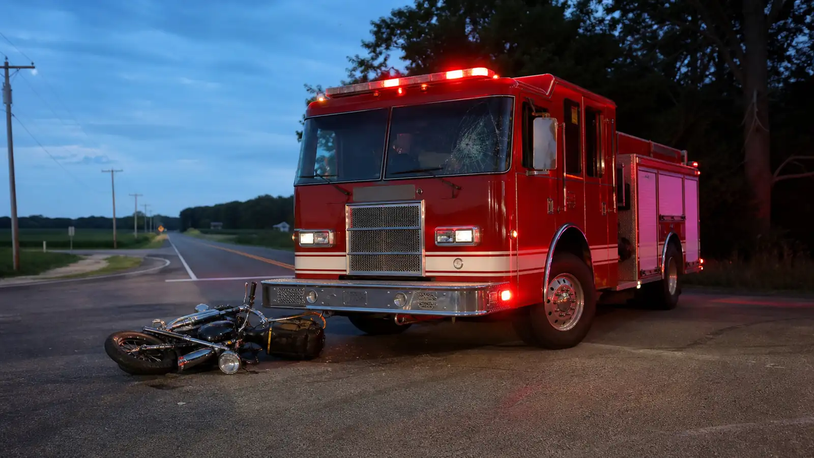 Two seriously injured in Olive Township fire truck-motorcycle crash