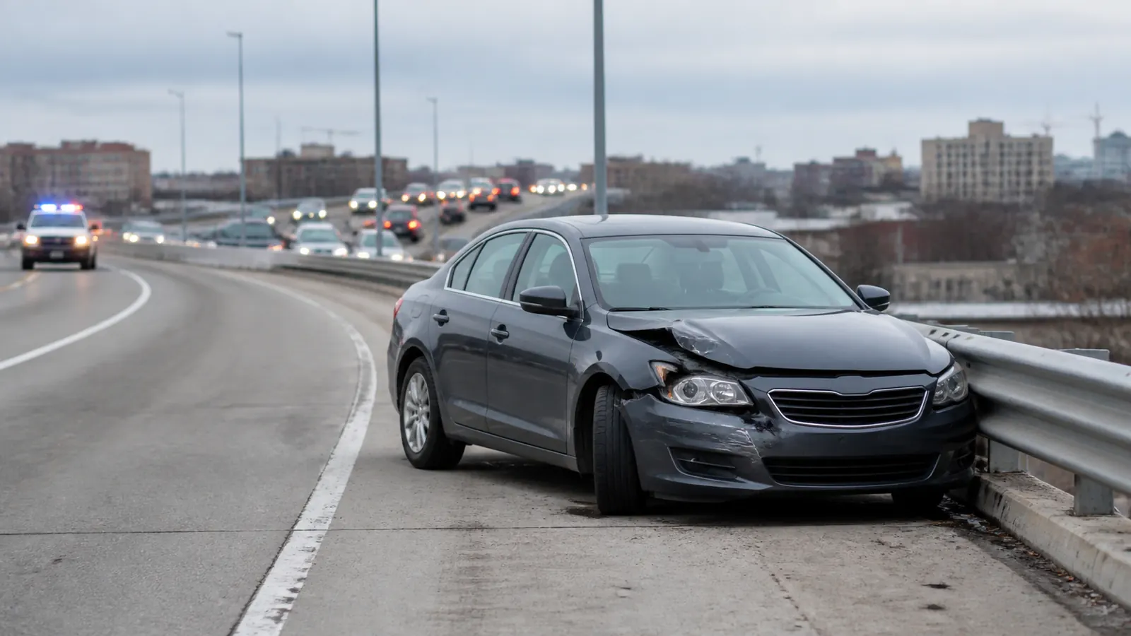 Armed robbery leads to car chase and crash on I-96 in Grand Rapids