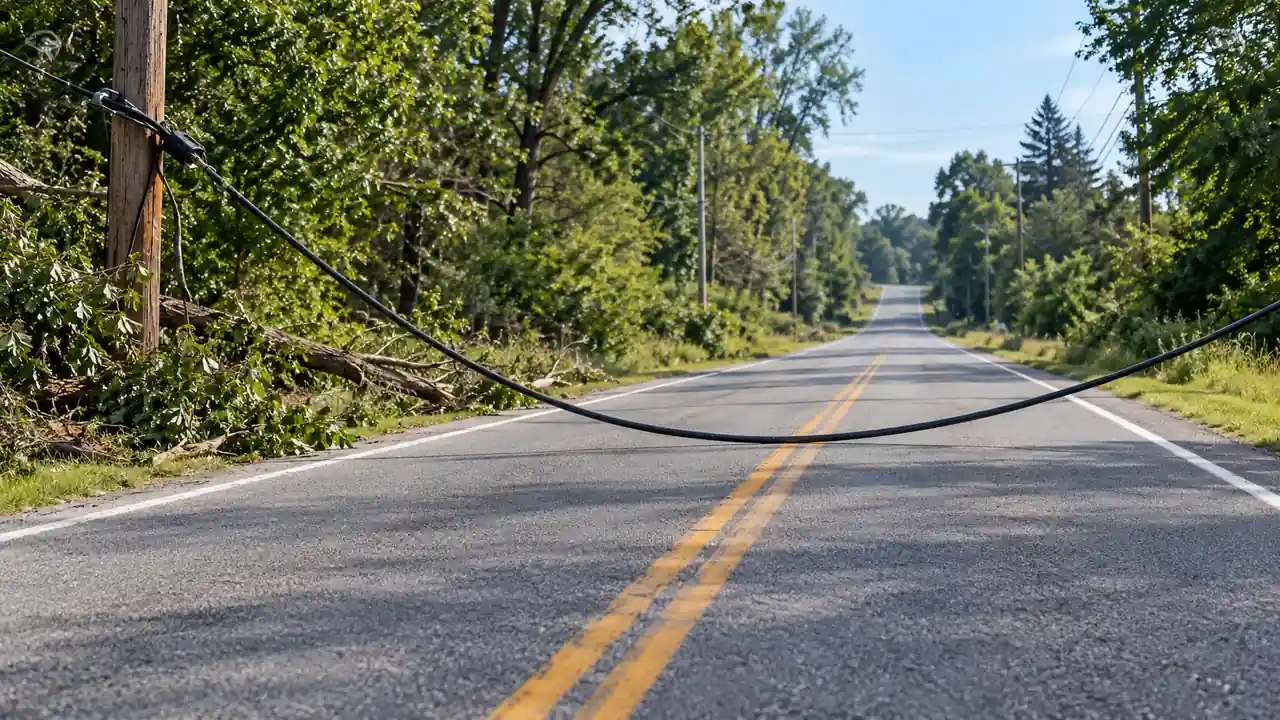 Motorcyclist dies after hitting power line in Ionia County
