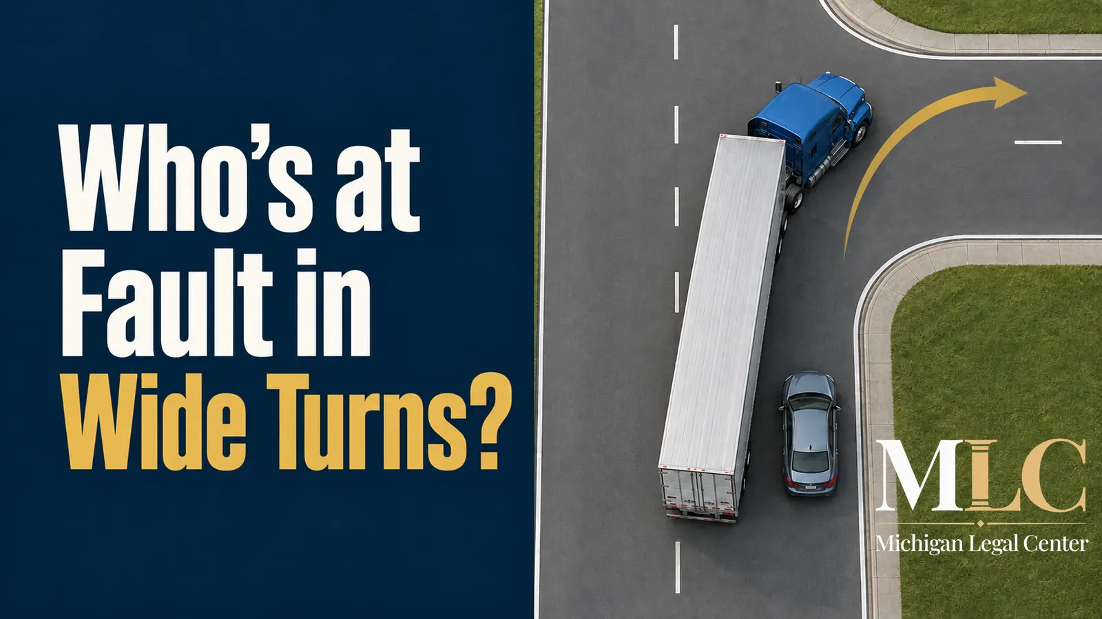 Hit by a Truck Making a Wide Turn in Michigan: Who Is at Fault?