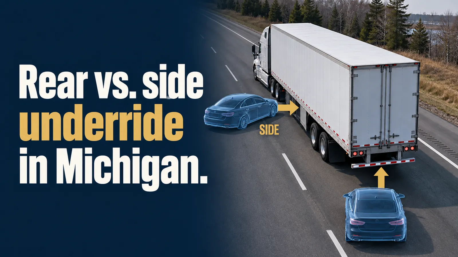Car Went Under a Semi-Trailer in Michigan: Rear vs. Side Underride
