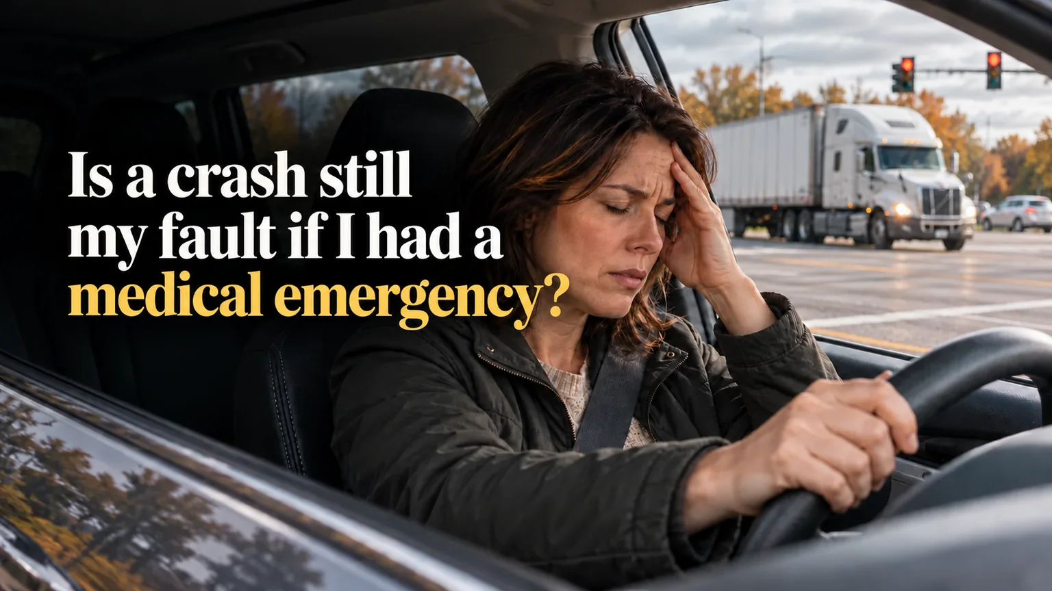 Can a Medical Emergency Excuse Fault in a Michigan Car or Truck Crash?
