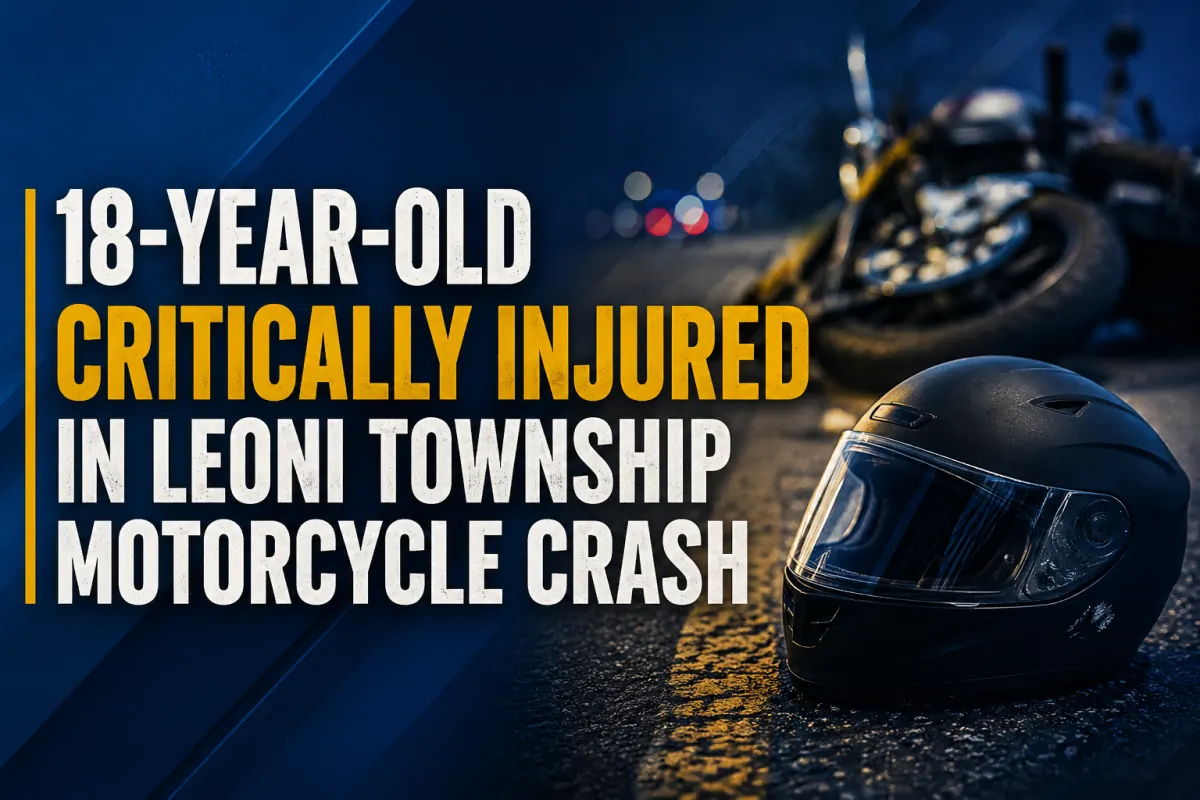 18-Year-Old Critically Injured in Leoni Township Motorcycle Crash