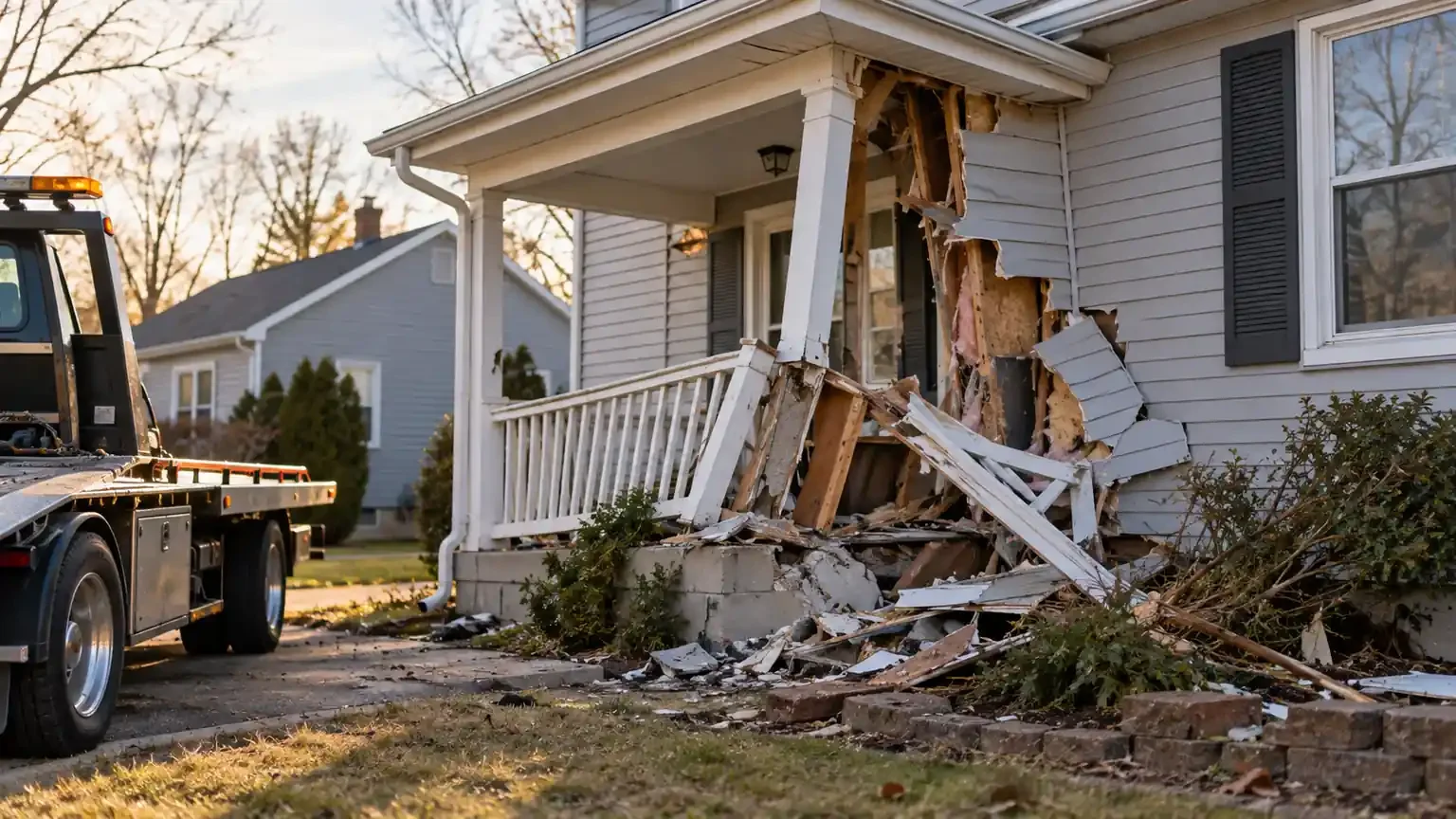 Car crashes into Lansing home near MLK and Kelsey Avenue