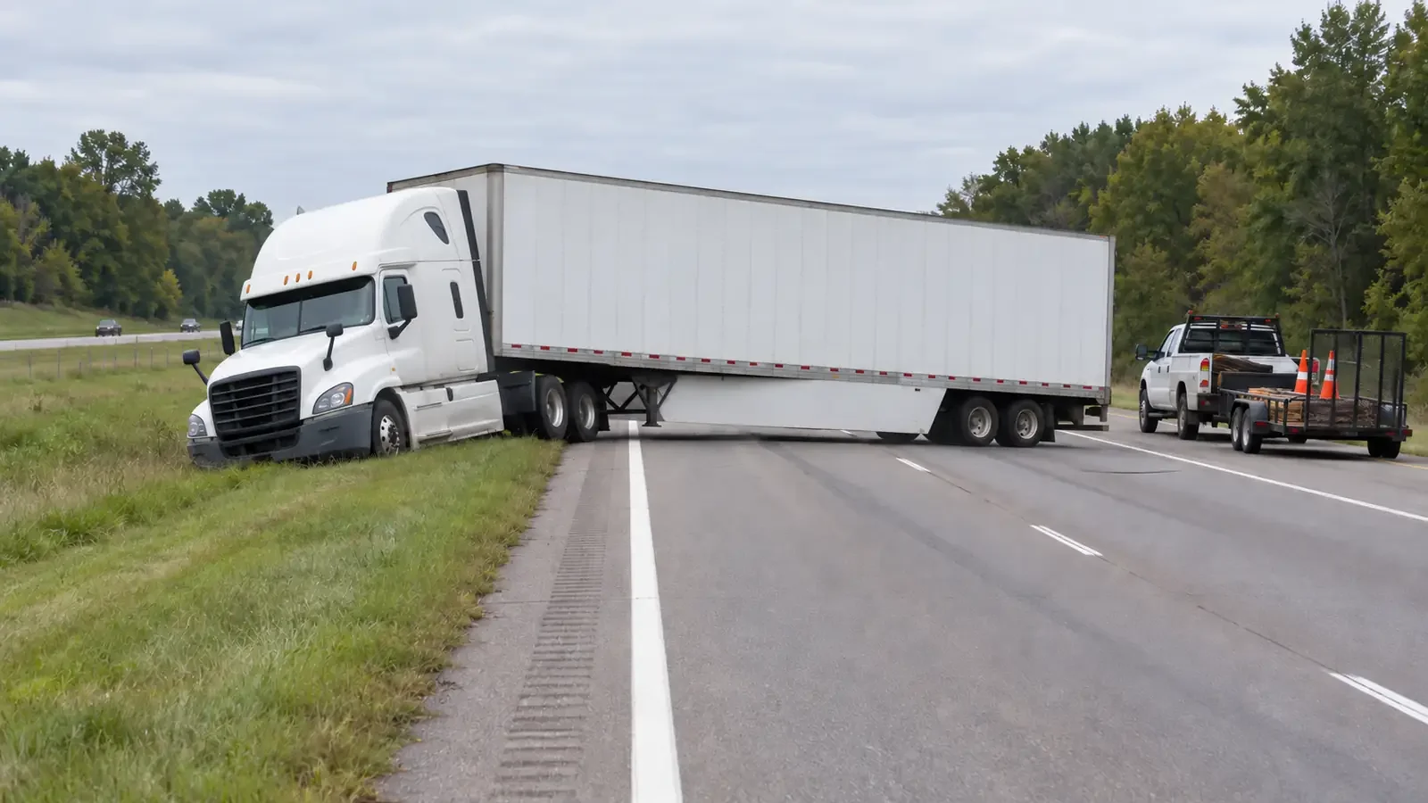 Semi crash shut down northbound I-196