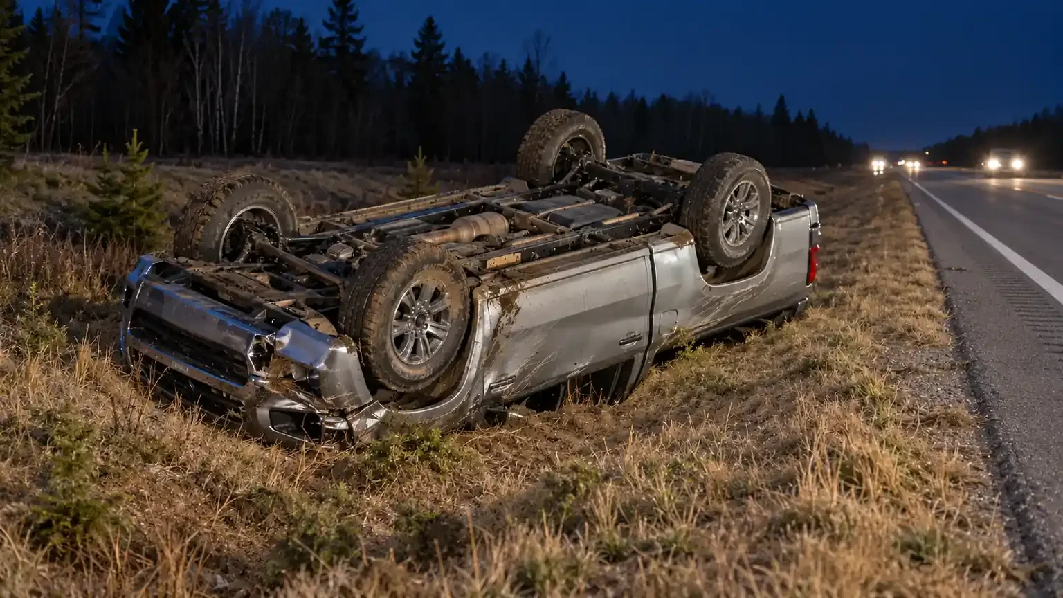 Driver injured in I-75 rollover in Chippewa County