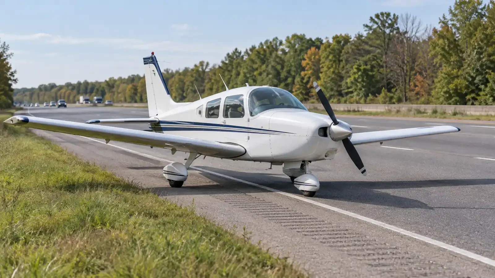 Plane makes emergency landing on I-69 in Flint Township