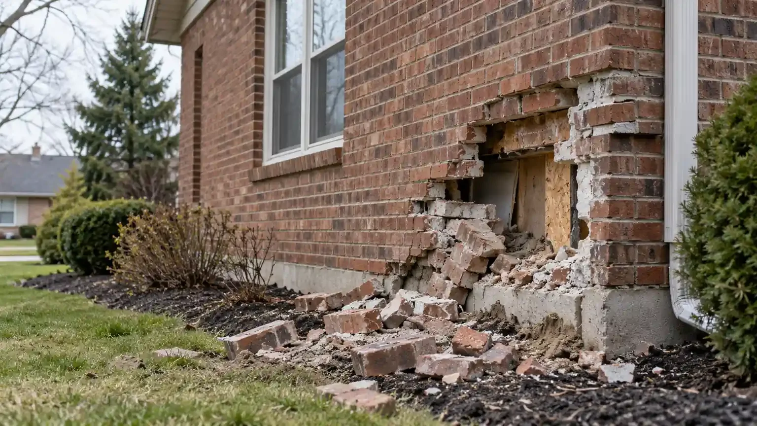 Crash damages Warren home before scheduled sale