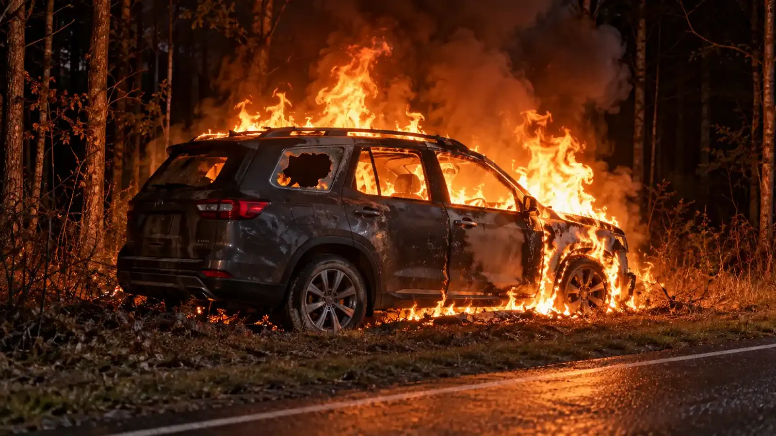 Woman rescued from burning SUV in Fruitport Township