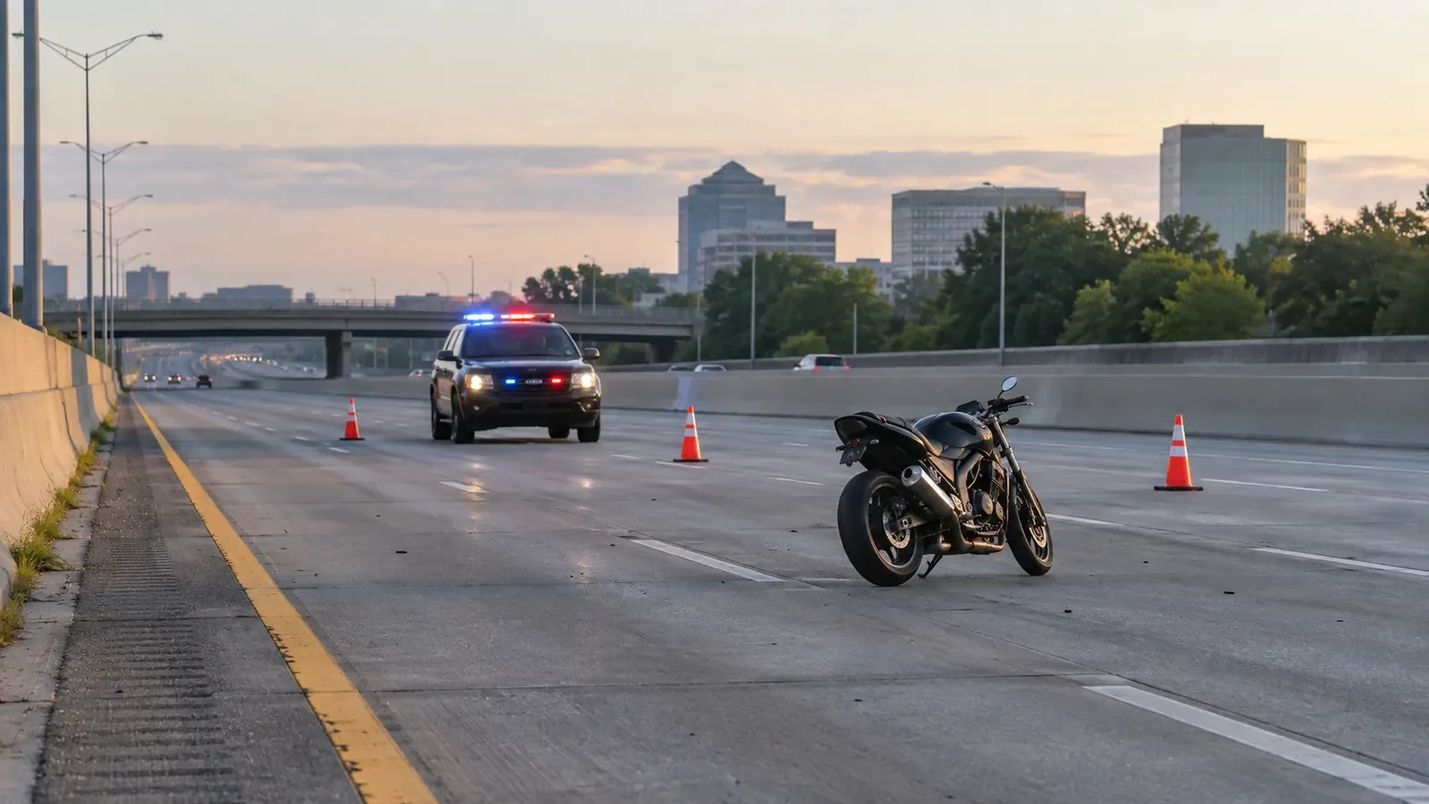 Serious motorcycle crash closed westbound I-696