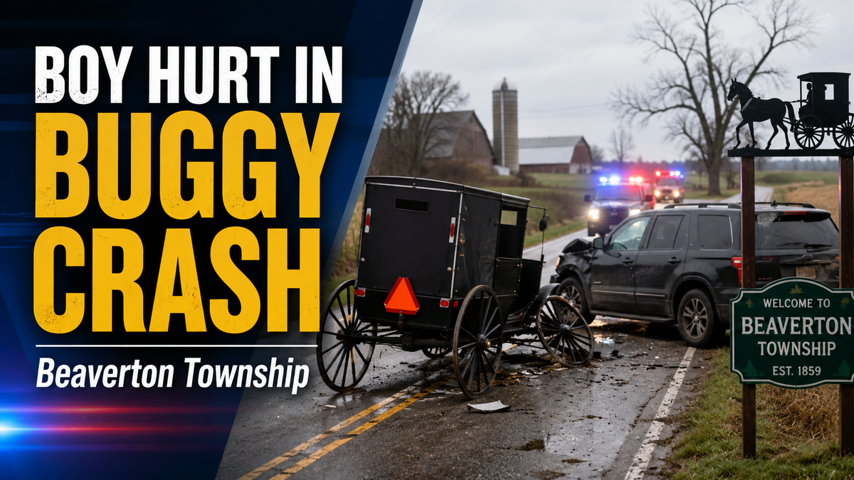 Boy injured in Beaverton Township buggy crash