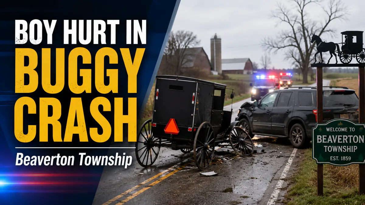 Boy injured in Beaverton Township buggy crash