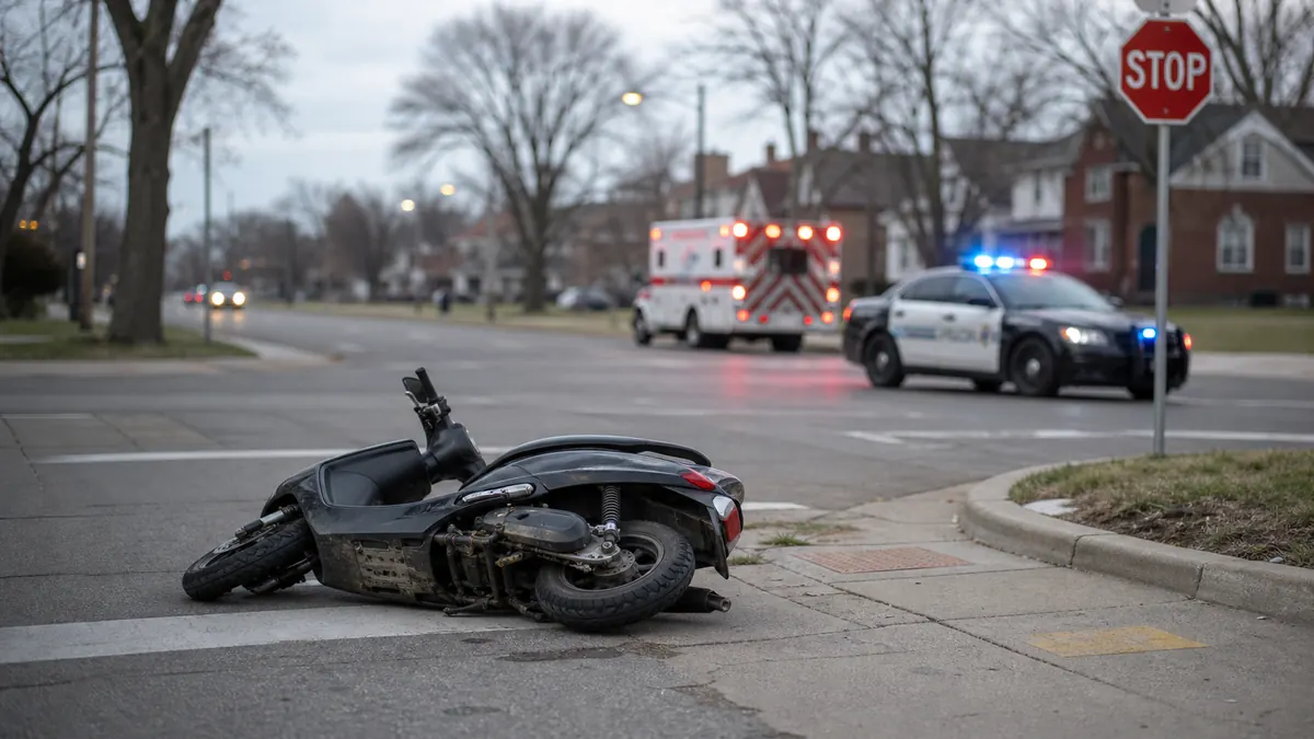 Teen Moped Rider Critically Injured in Detroit Crash at Vassar and Outer Drive
