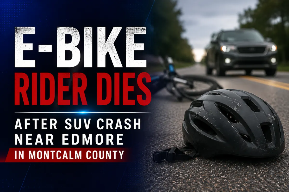 E-Bike Rider Dies After SUV Crash Near Edmore in Montcalm County