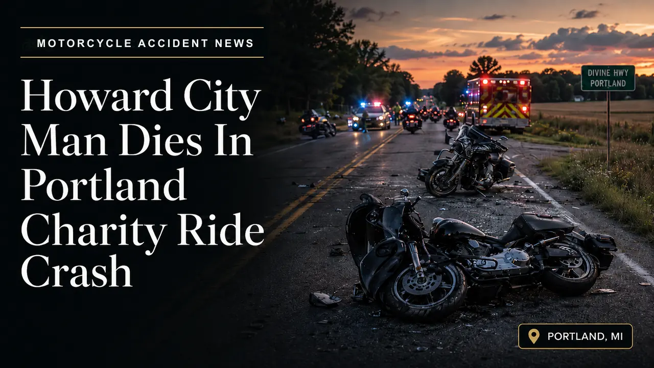 Howard City man dies in Portland motorcycle charity ride crash