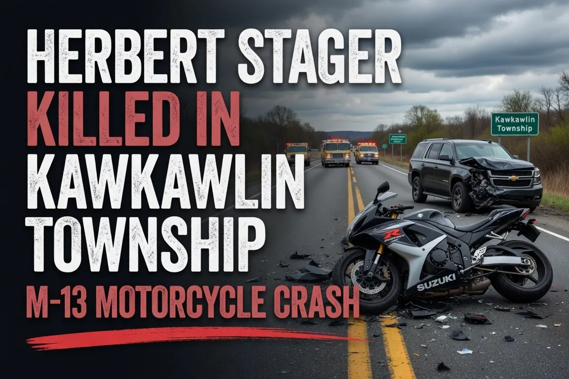 Herbert Stager Killed in Kawkawlin Township M-13 Crash