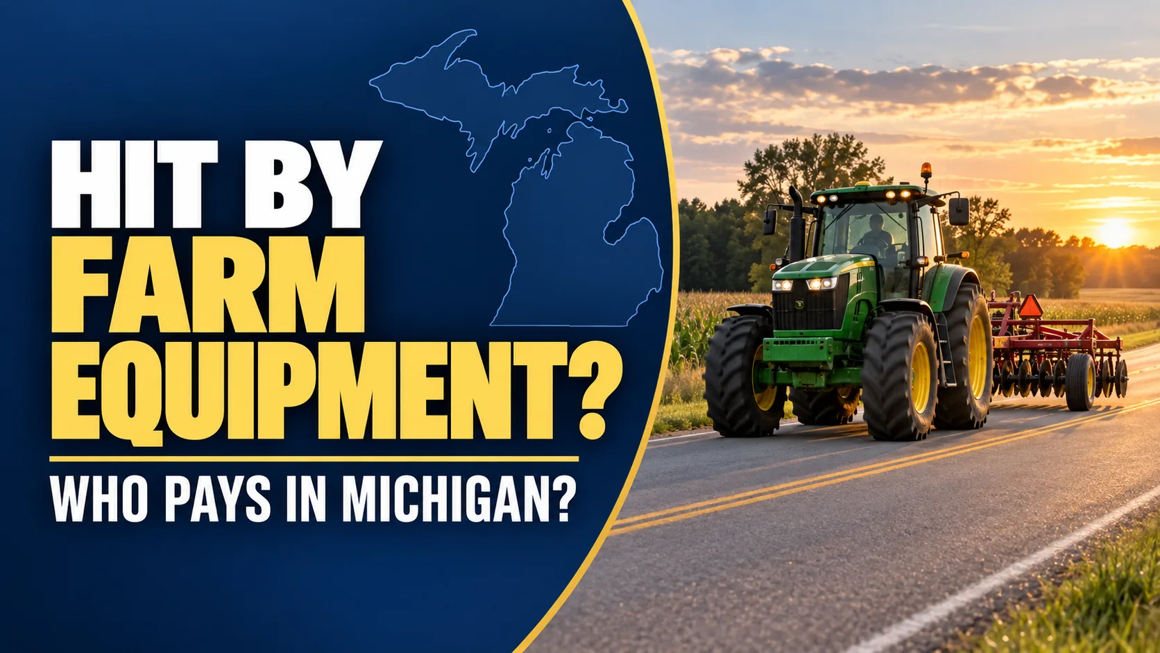 Hit by Farm Equipment on a Michigan Road: Who Pays?