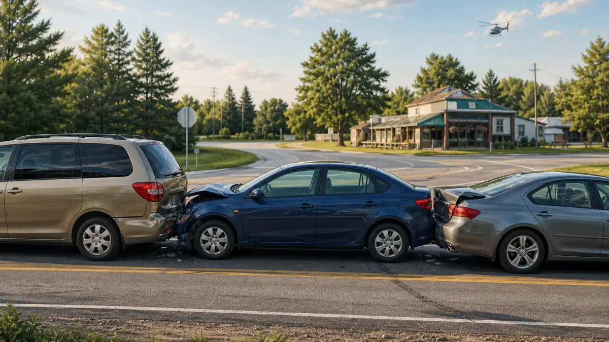 74-Year-Old Airlifted After Mecosta County Three-Vehicle Crash