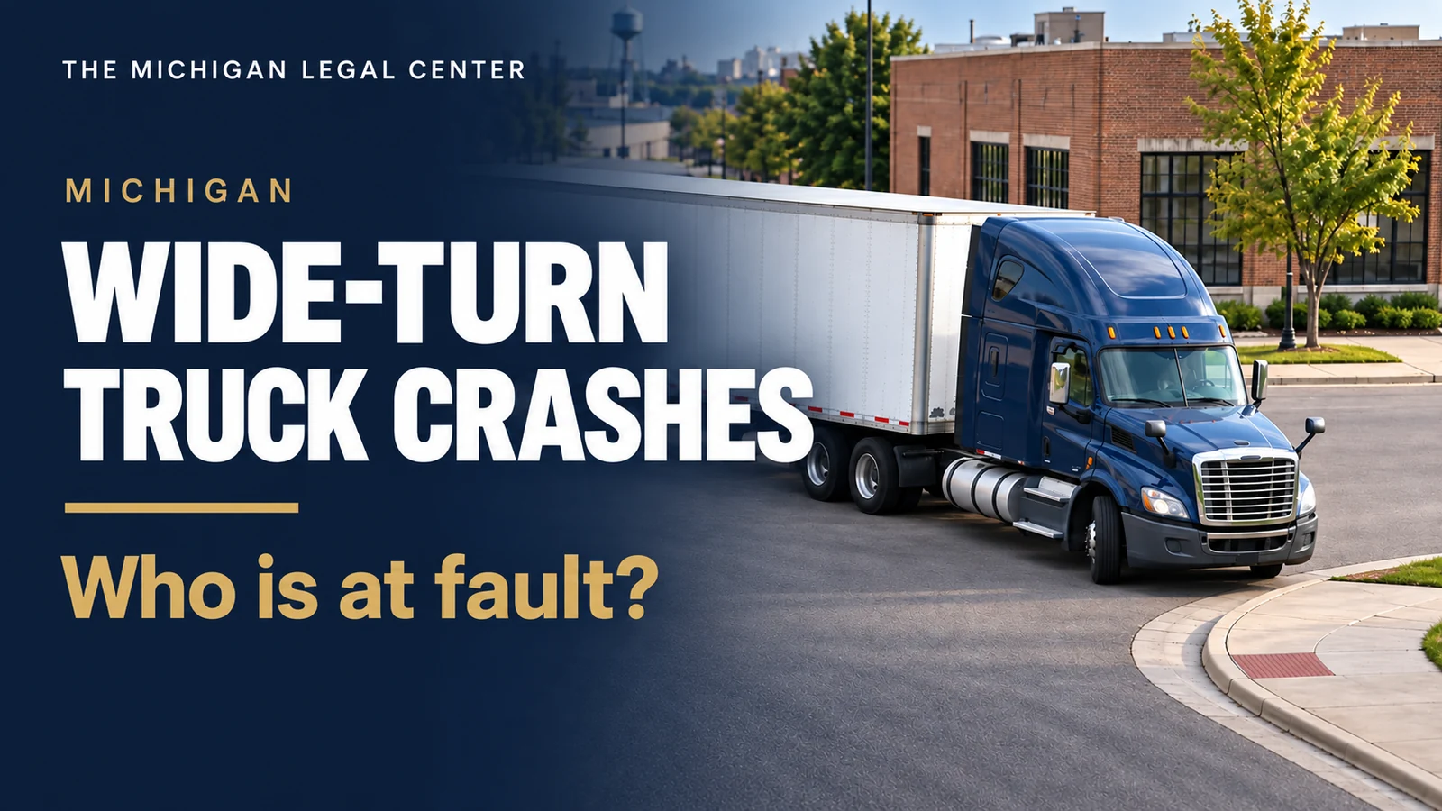 Hit by a Truck Making a Wide Turn in Michigan: Who Is at Fault?