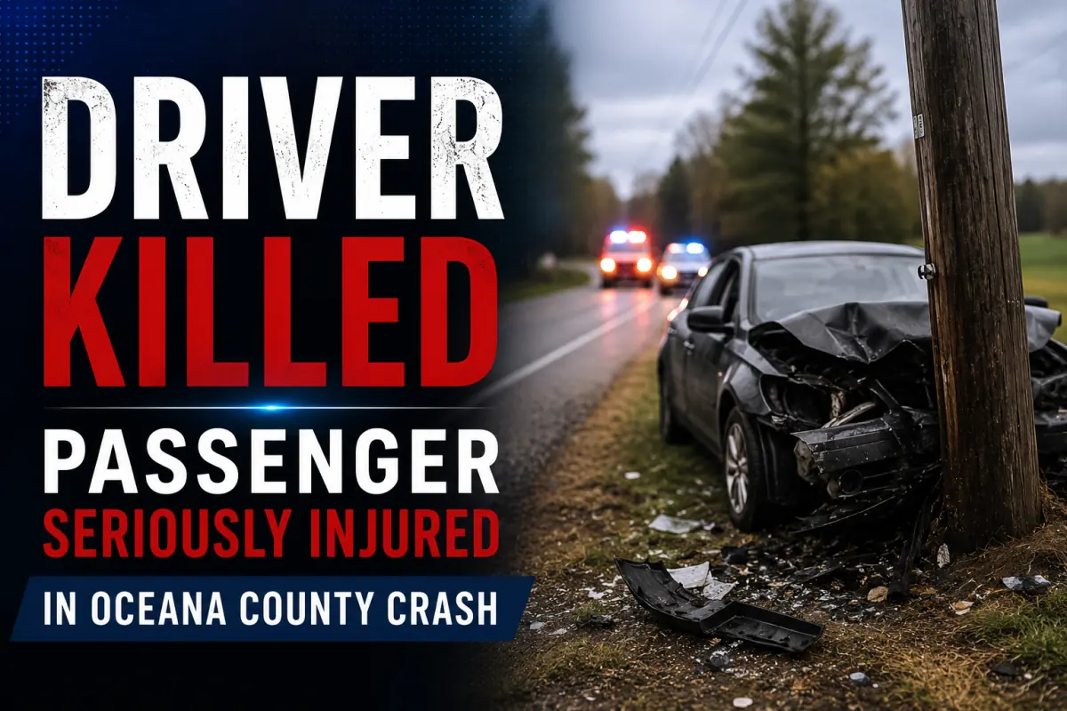 Oceana County Crash Kills Driver, Seriously Injures Passenger