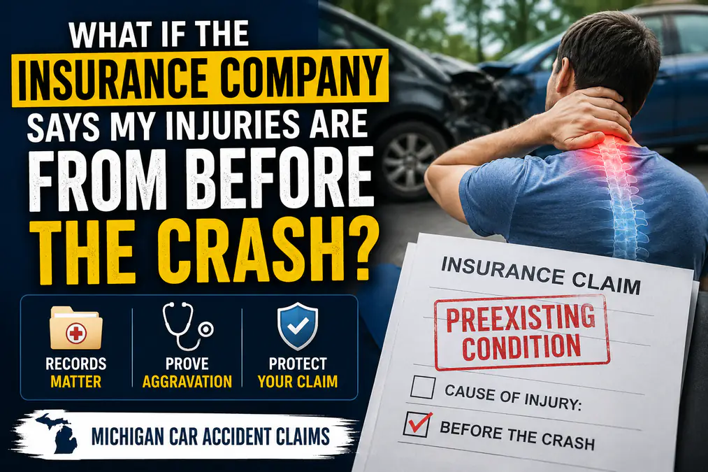What If the Insurance Company Says My Injuries Are From Before the Crash?