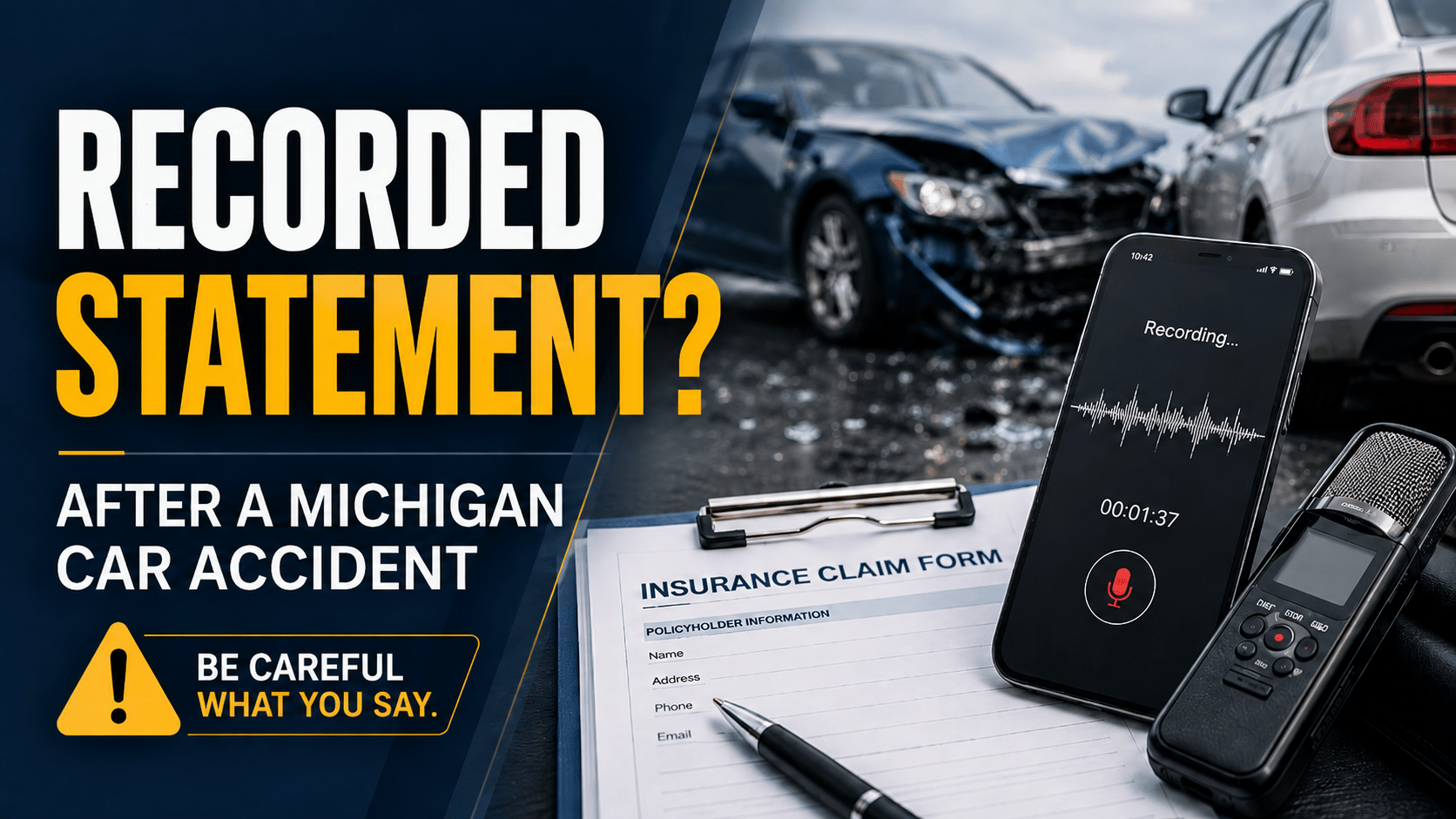 Should I Give a Recorded Statement After a Michigan Car Accident?