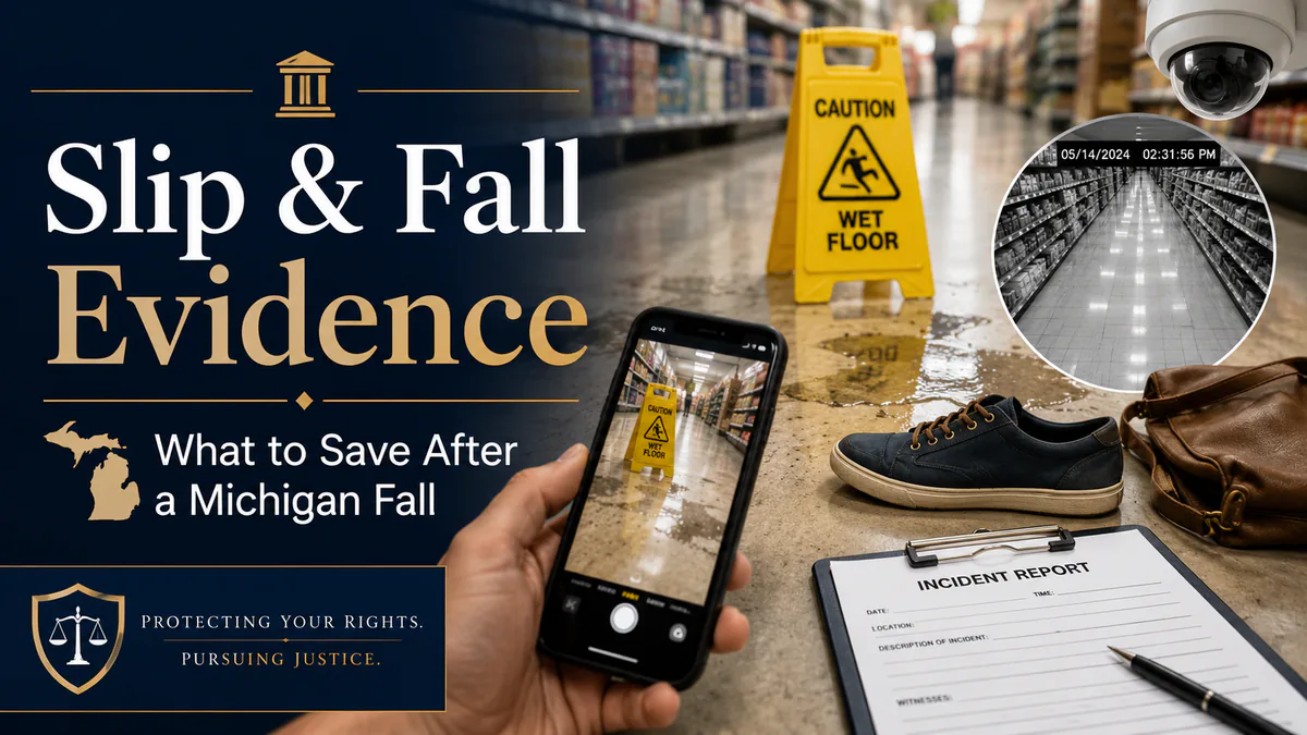 What Evidence Should You Save After a Slip and Fall in Michigan?