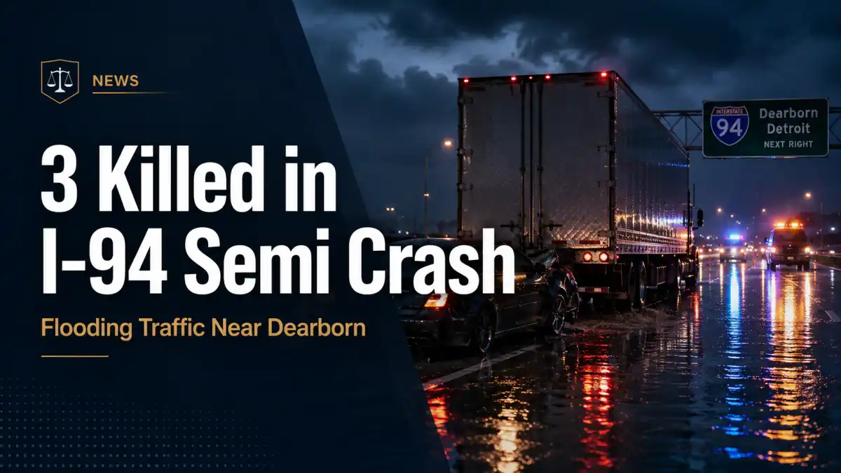 3 Killed in I-94 Semi Crash Near Dearborn