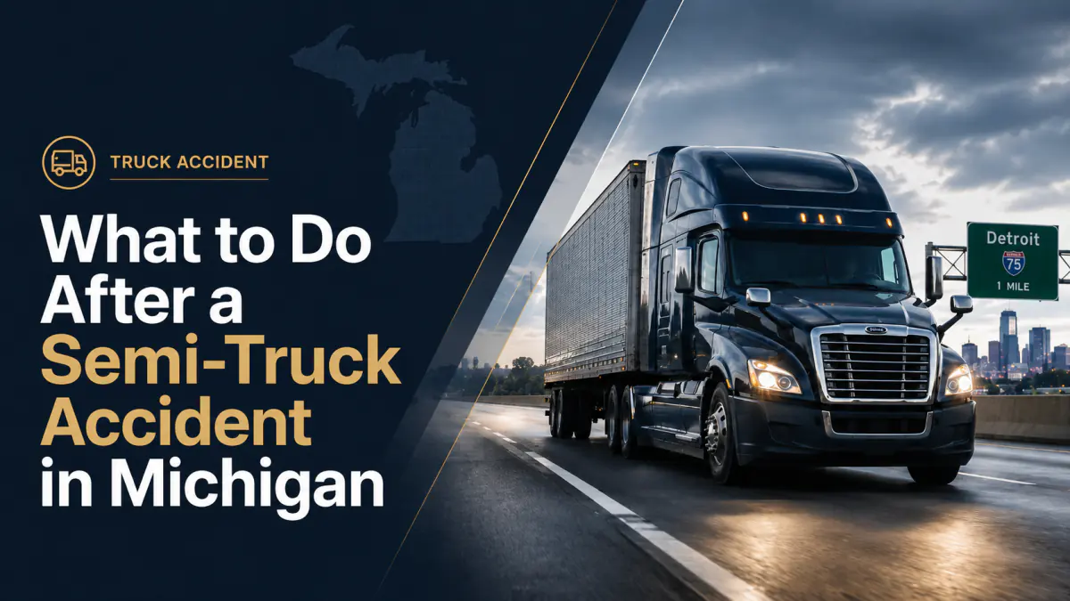 What to Do After a Semi-Truck Accident in Michigan