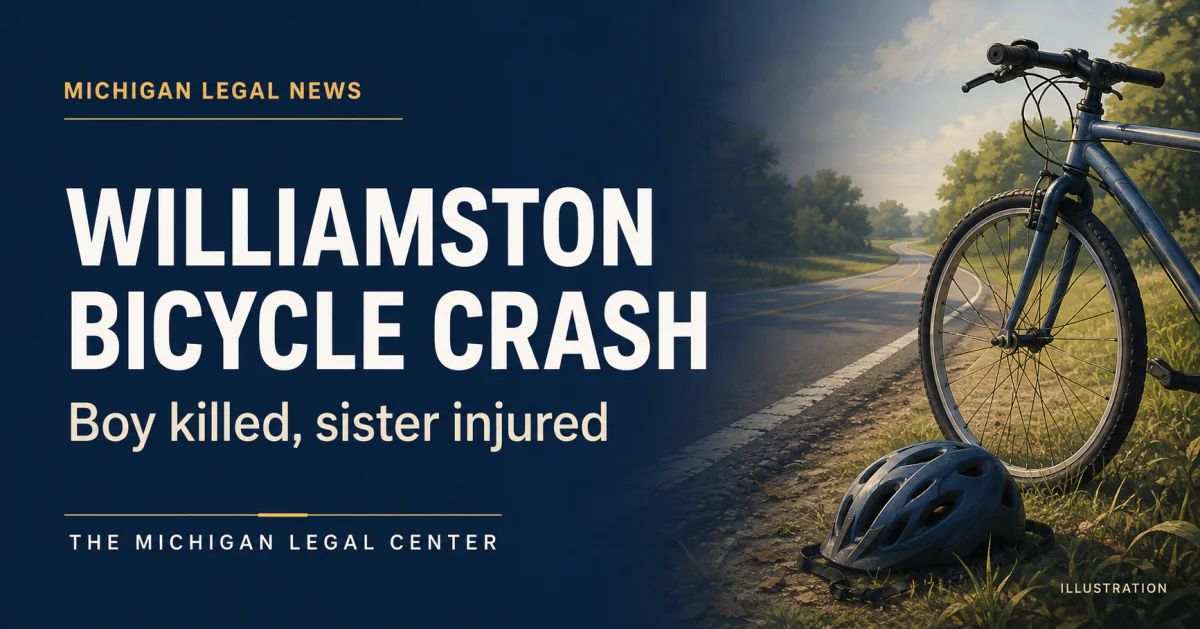 Williamston boy killed, sister injured in Leroy Township bicycle crash
