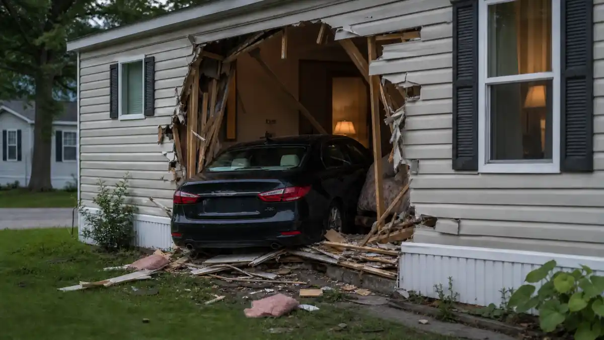 Woman Hospitalized After Car Crashes Through Burton Mobile Home